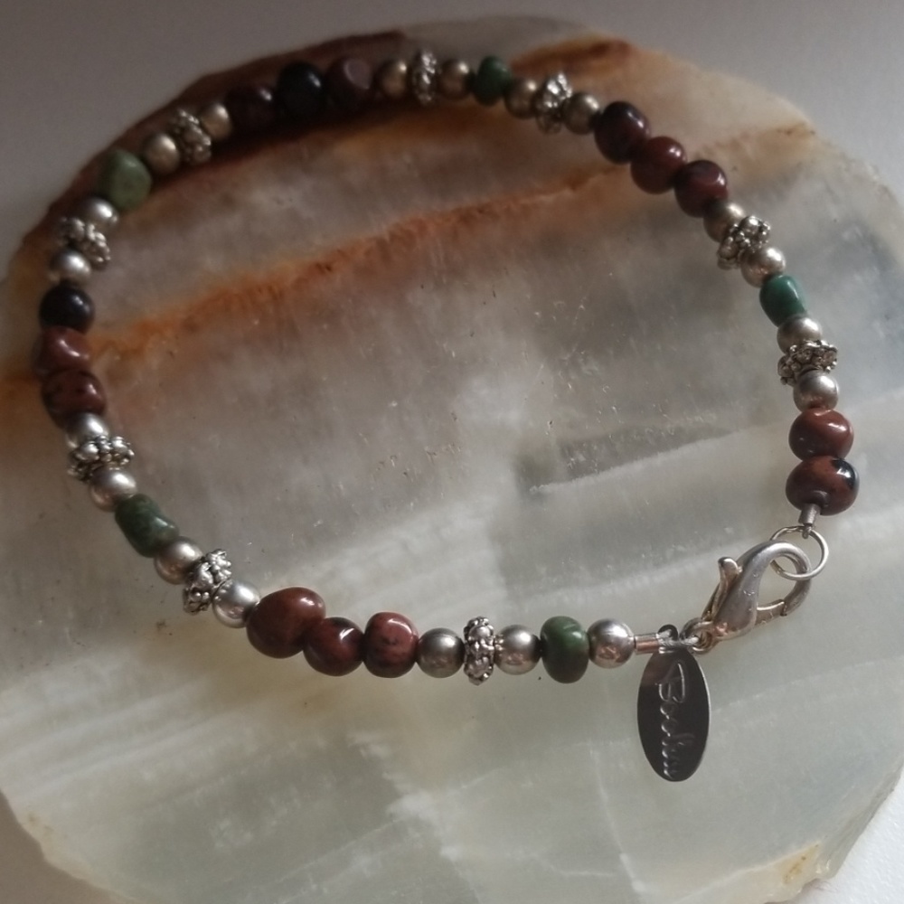 Booka Brand Stone and Silver Tone Bracelet